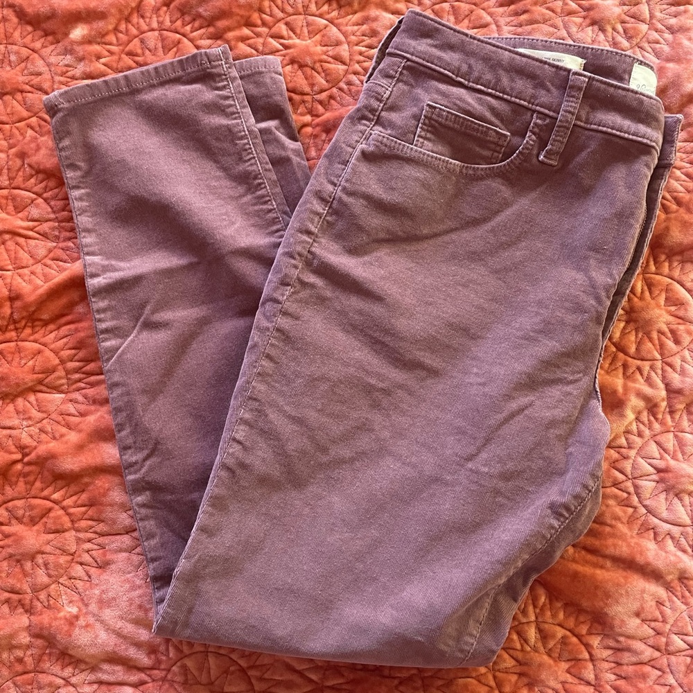 Universal thread high rise skinny purple corduroy size 12/31